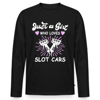 Slot Car Racing Slot Race - Men's Premium Organic Long Sleeve Shirt - black - Front - Nico (187cm)