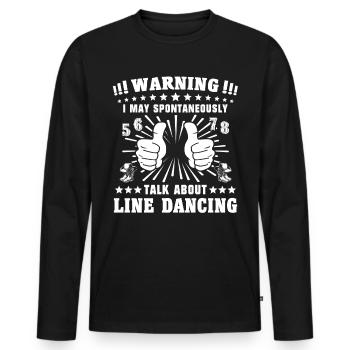 Line Dancing Line Dance - Men's Premium Organic Long Sleeve Shirt - black - Front - Nico (187cm)