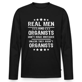 Organist Orgelspieler Orgel - Männer Premium Bio Langarmshirt - Schwarz - Vorne - Nico (187cm)