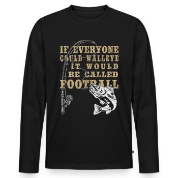 Pêche dans le lac Érié - Zander Hunter - T-shirt manches longues Premium bio Homme - noir - Devant - Nico (187cm)