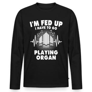 Orgelspieler Organist - Männer Premium Bio Langarmshirt - Schwarz - Vorne - Nico (187cm)