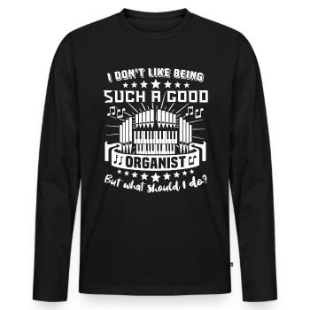 Orgelspieler Organist - Männer Premium Bio Langarmshirt - Schwarz - Vorne - Nico (187cm)