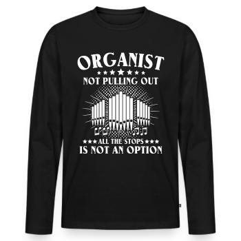 Orgelspieler Organist Orgel Register - Männer Premium Bio Langarmshirt - Schwarz - Vorne - Nico (187cm)