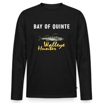 Pêche au Nebraska - Zander Hunter - T-shirt manches longues Premium bio Homme - noir - Devant - Nico (187cm)