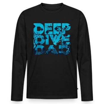 Freedive Deep Dive DeepDive dad - Men's Premium Organic Long Sleeve Shirt - black - Front - Nico (187cm)