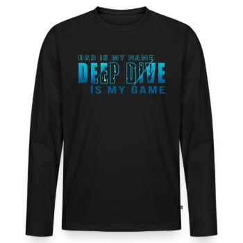 Plongée en apnée Plongée profonde Plongée profonde - T-shirt manches longues Premium bio Homme - noir - Devant - Nico (187cm)