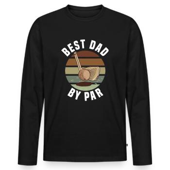 Golf Papa Cart Balls Sport - Men's Premium Organic Long Sleeve Shirt - black - Front - Nico (187cm)