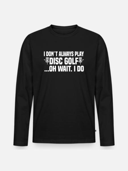 Disc Golf Frisbee Golf - Men's Premium Organic Long Sleeve Shirt - black