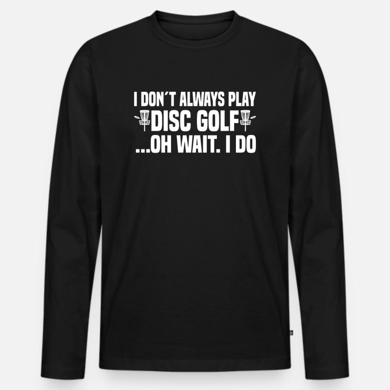 Disc Golf Frisbeegolf - Männer Premium Bio Langarmshirt - Schwarz