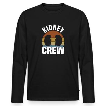Nierentransplantation Dialyse Niere - Männer Premium Bio Langarmshirt - Schwarz - Vorne - Nico (187cm)