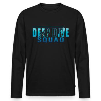 Plongée profonde Freedive DeepDive - T-shirt manches longues Premium bio Homme - noir - Devant - Nico (187cm)