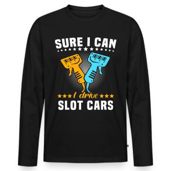 Slot Car Racing Slot Race - T-shirt manches longues Premium bio Homme - noir - Devant - Nico (187cm)