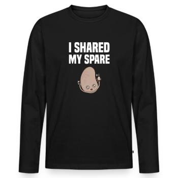 Nierentransplantation Aufmerksamkeit Dialyse - Männer Premium Bio Langarmshirt - Schwarz - Vorne - Nico (187cm)