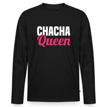 Musique de danse chacha pratiquant le latin - T-shirt manches longues Premium bio Homme - noir - Devant - Nico (187cm)