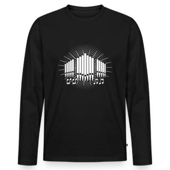Organist Organ Organ Church Organ - Men's Premium Organic Long Sleeve Shirt - black - Front - Nico (187cm)