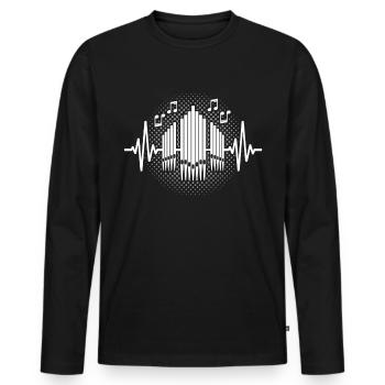 Organist Organ Organ Church Organ - Men's Premium Organic Long Sleeve Shirt - black - Front - Nico (187cm)