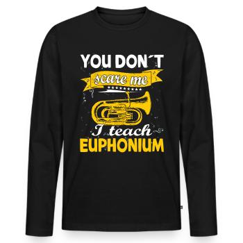 Funny Brass Horn Marching Band Euphonium - Men's Premium Organic Long Sleeve Shirt - black - Front - Nico (187cm)