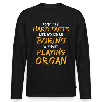 Organist Orgelspieler Orgel - Männer Premium Bio Langarmshirt - Schwarz - Vorne - Nico (187cm)