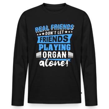 Organist Orgelspieler Orgel - Männer Premium Bio Langarmshirt - Schwarz - Vorne - Nico (187cm)
