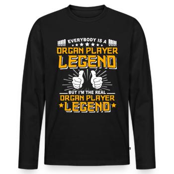 Organist Orgelspieler Orgel - Männer Premium Bio Langarmshirt - Schwarz - Vorne - Nico (187cm)