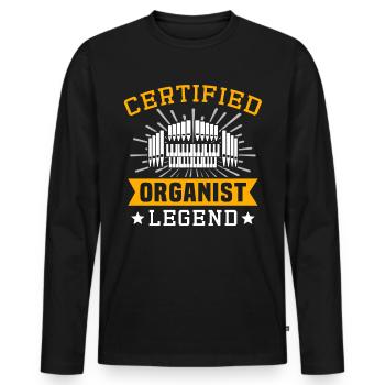 Organist Orgelspieler Orgel - Männer Premium Bio Langarmshirt - Schwarz - Vorne - Nico (187cm)