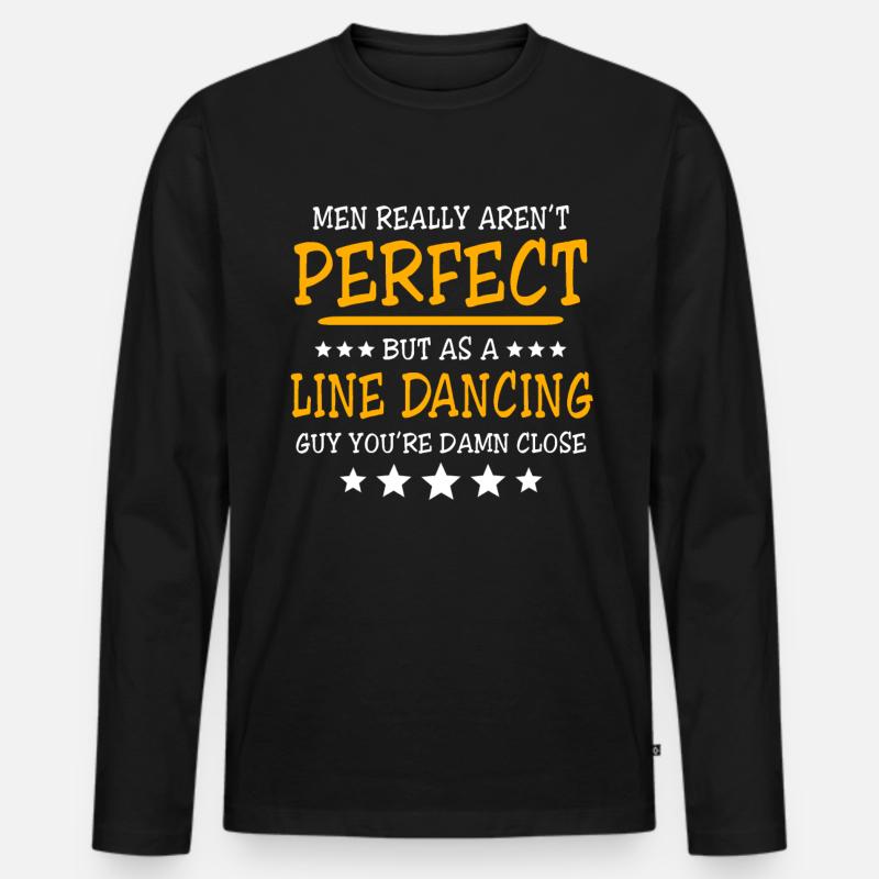 Line Dancing Perfect Line Dance - Männer Premium Bio Langarmshirt - Schwarz