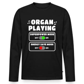 Orgelspieler Organist Orgel - Männer Premium Bio Langarmshirt - Schwarz - Vorne - Nico (187cm)