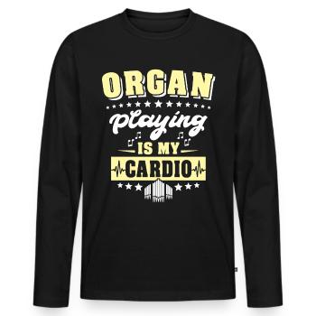 Orgelspieler Organist Orgel - Männer Premium Bio Langarmshirt - Schwarz - Vorne - Nico (187cm)