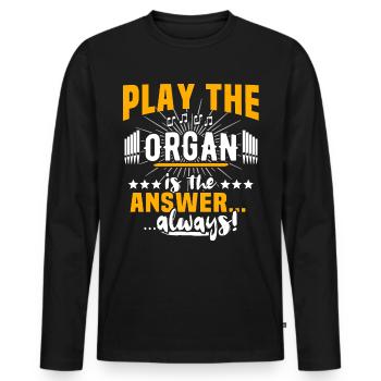 Orgelspieler Organist Orgel - Männer Premium Bio Langarmshirt - Schwarz - Vorne - Nico (187cm)