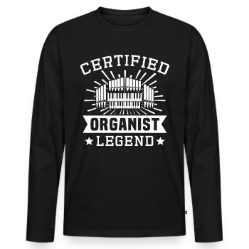 Organist Orgelspieler Orgel - Männer Premium Bio Langarmshirt - Schwarz - Vorne - Nico (187cm)