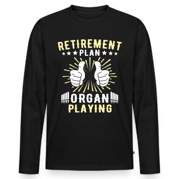 Organist Orgelspieler Orgel - Männer Premium Bio Langarmshirt - Schwarz - Vorne - Nico (187cm)