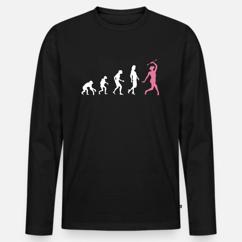Gymnastik Evolution Tanz Turnen - Männer Premium Bio Langarmshirt - Schwarz