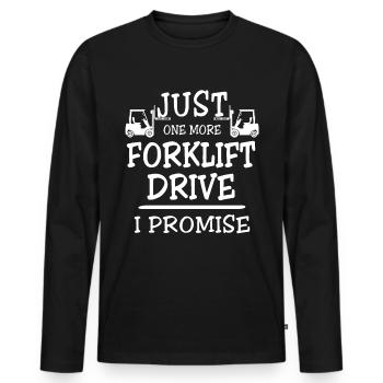 Stapler Staplerfahrer - Männer Premium Bio Langarmshirt - Schwarz - Vorne - Nico (187cm)