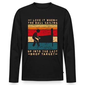 Pub Sports Flipperautomat - Retro-Flipperspiel - Männer Premium Bio Langarmshirt - Schwarz - Vorne - Nico (187cm)