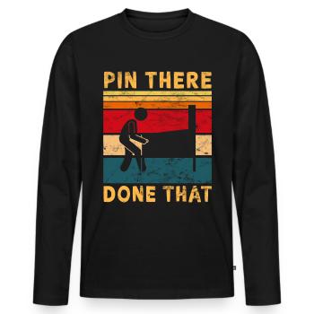 Pub Sports Flipperautomat - Retro-Flipperspiel - Männer Premium Bio Langarmshirt - Schwarz - Vorne - Nico (187cm)