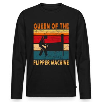 Pub Sports Pinball Machine - Jeu de flipper rétro - T-shirt manches longues Premium bio Homme - noir - Devant - Nico (187cm)