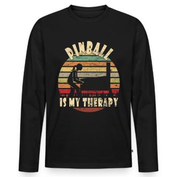 Pub Sports Pinball Machine - Jeu de flipper rétro - T-shirt manches longues Premium bio Homme - noir - Devant - Nico (187cm)