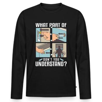 Pub Sports Pinball Machine - Jeu de flipper rétro - T-shirt manches longues Premium bio Homme - noir - Devant - Nico (187cm)