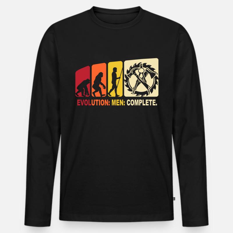 Zimmermann Evolution carpenter - Men's Premium Organic Long Sleeve Shirt - black