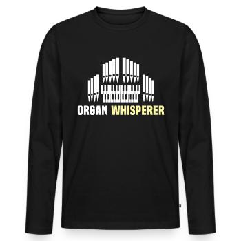 Orgues Organistes - T-shirt manches longues Premium bio Homme - noir - Devant - Nico (187cm)