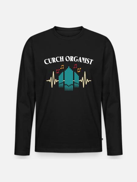 Orgues Organistes - T-shirt manches longues Premium bio Homme - noir