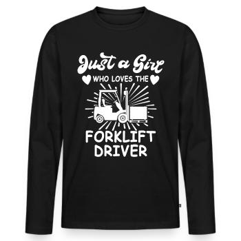 Forklift Forklift Forklift Driver - Men's Premium Organic Long Sleeve Shirt - black - Front - Nico (187cm)