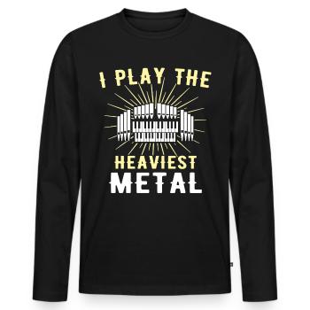 Kirchenorganist Organist Orgelspieler - Männer Premium Bio Langarmshirt - Schwarz - Vorne - Nico (187cm)