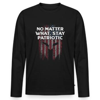 Peu importe le patriotisme américain patriotique États-Unis - T-shirt manches longues Premium bio Homme - noir - Devant - Nico (187cm)