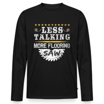 Flooring Construction Carpet Installer - Men's Premium Organic Long Sleeve Shirt - black - Front - Nico (187cm)