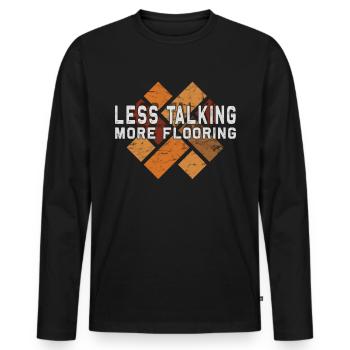 Flooring carpet installers - Men's Premium Organic Long Sleeve Shirt - black - Front - Nico (187cm)