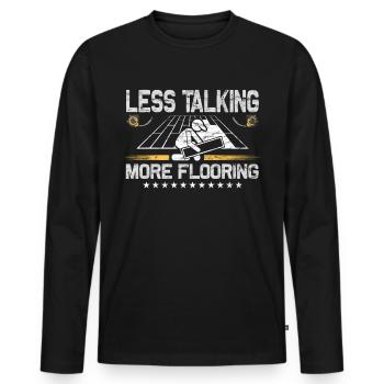 Flooring carpet installers - Men's Premium Organic Long Sleeve Shirt - black - Front - Nico (187cm)
