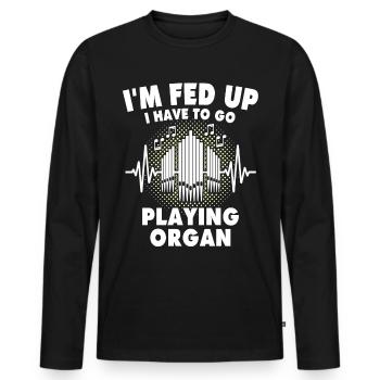 Kirchenorganist Organist - Männer Premium Bio Langarmshirt - Schwarz - Vorne - Nico (187cm)