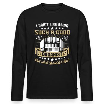 Organist Orgelspieler Orgel - Männer Premium Bio Langarmshirt - Schwarz - Vorne - Nico (187cm)