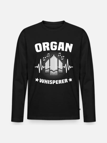 Organist Church organist - Men's Premium Organic Long Sleeve Shirt - black